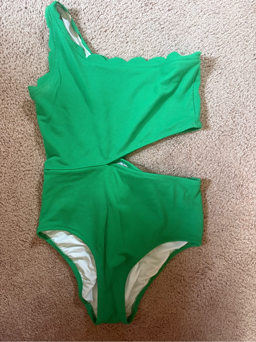 Old Navy Green Scalloped-Edge Swimsuit Top NEVER WORN